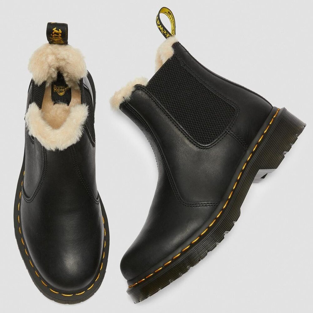 Dr. Martens Women's Leonore Faux Fur Lined Chelsea Boots - Picture 7 of 13